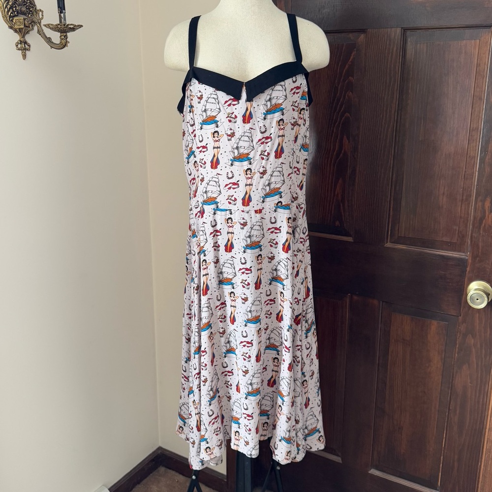 Switchblade Stiletto Retro Traditional Tattoo Pin Up Rockabilly Dress XXL